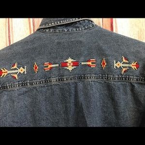 Jean Button-up W/ Design